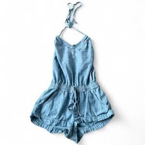 Vintage Hollister Denim Halter Romper – Size S